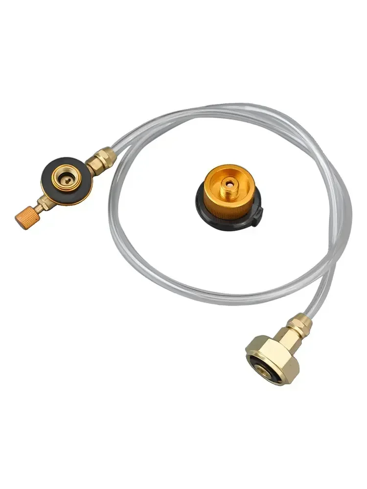Camping Stove Gas Cylinder Adapter for Outdoor Cooking Refill Connector Compatible with Propane and Butane Cylinders