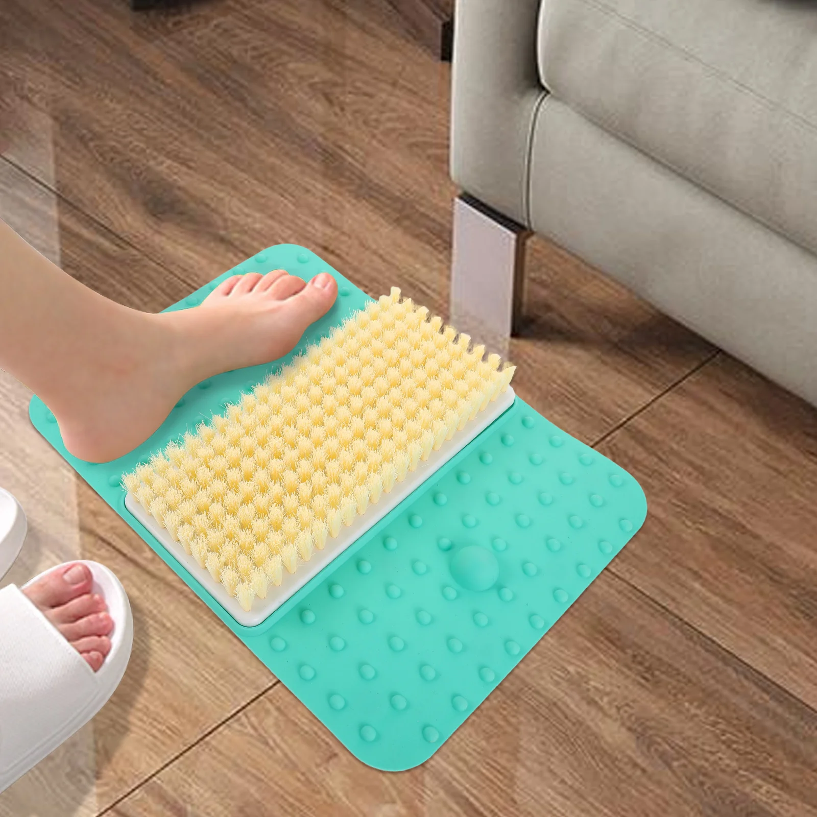 

Bath Foot Scrubber Lazy Massage Mat Non Slip Suction Cups Shower Dead Skin Remover Brush Bathroom Foot Washing Mat