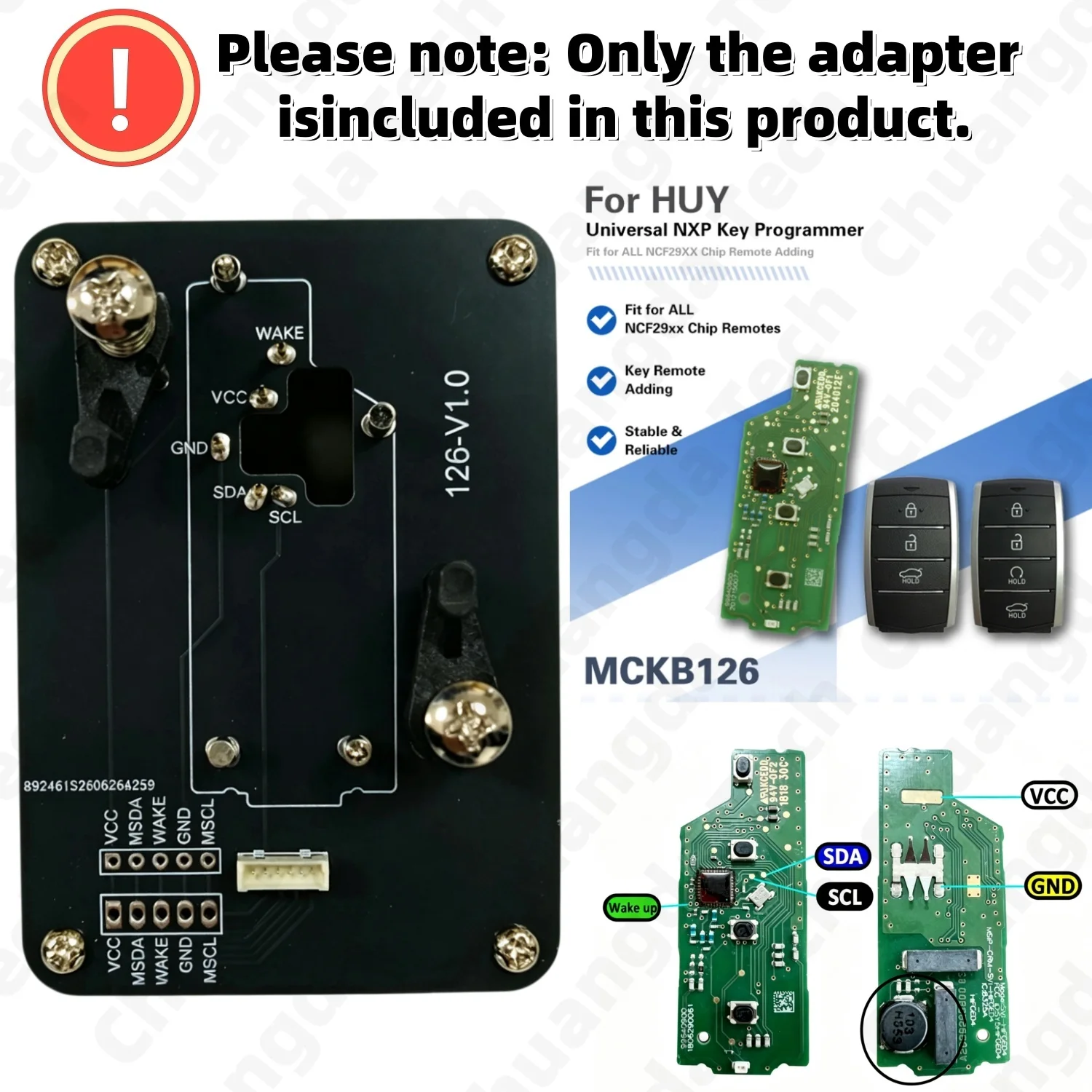 Suitable for Hyundai Exclusive Adapter (2), Compatible with Tucson, Santa Fe, Inok, Elantra, Grandeur, Sonata, Kona Keys, and Nxpkiller Kd Xhorse Cg Kydz Devices for Solder-Free Reading and Writing
