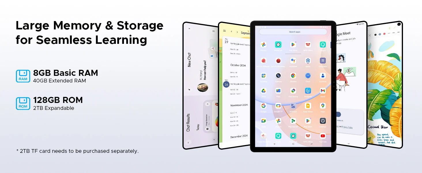 DOOGEE AORLYM P11 Tablet 48GB+128GB Gemini AI 11" Display 8800mAh Battery 13M+5MP UNISOC T7250 Widevine L1 Android 16 Smart Pad