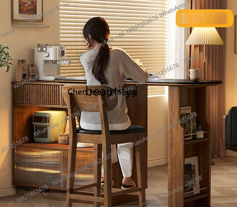 New arrive Medieval solid wood retractable bar table living room bar partition cabinet, bucket cabinet, small apartment dining s
