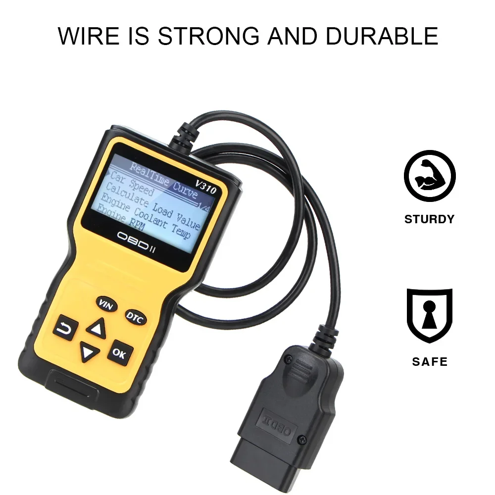 For V310 OBD2 Code Reader Digital Display ELM327 Scanner Car Diagnostic Tool Read Clear Fault Scan Tool for OBDII EOBD