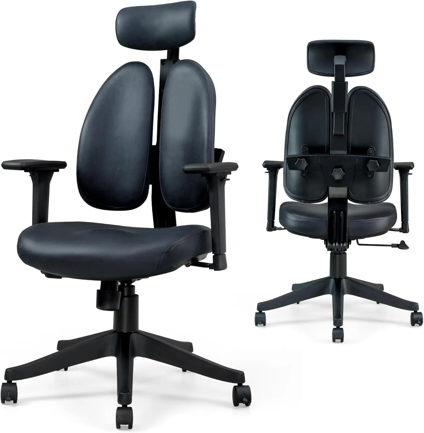 

Ergonomic Office Chair with Dual Back Support, Home Office Desk Chairs, Swivel Computer Chair, Comfy Chair with Dynamic Double L