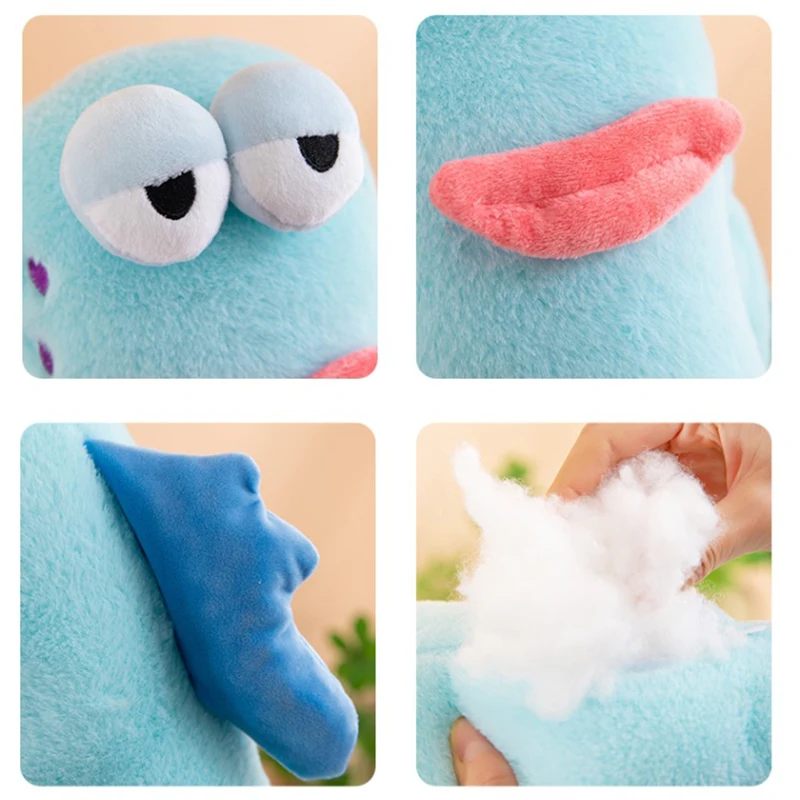Cartone animato antistress bocca grande slouchy pesce peluche morbido cuscino delicato sulla pelle per ragazze cuscino del divano farcito regali di Natale