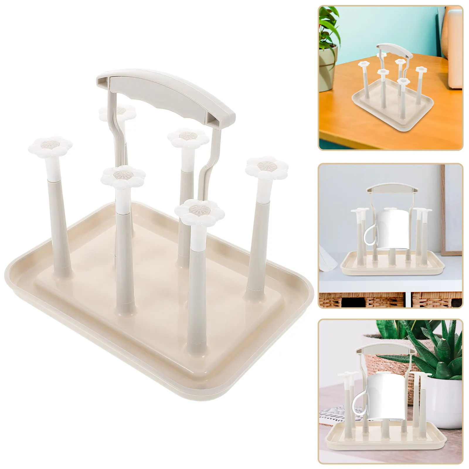 

Baby Bottle Drying Rack Space Saving Holder for Countertop Cups Bottles Draining Organizer Multifunctional Kitchen Drying Rack