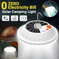 Solar Camping Light,Portable Rechargeable LED Tent Lantern with USB Charging,Remote Control,Power Bank for Outdoor,BBQ,Fishing