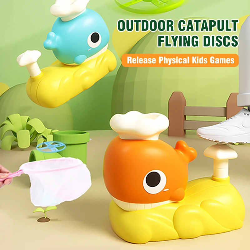 

Flying Discs Air Rocket Foot Launcher Outdoor Kids Toys Butterfly Catching Jump Sport Games Toddler Chasing Flying Spinner Toy