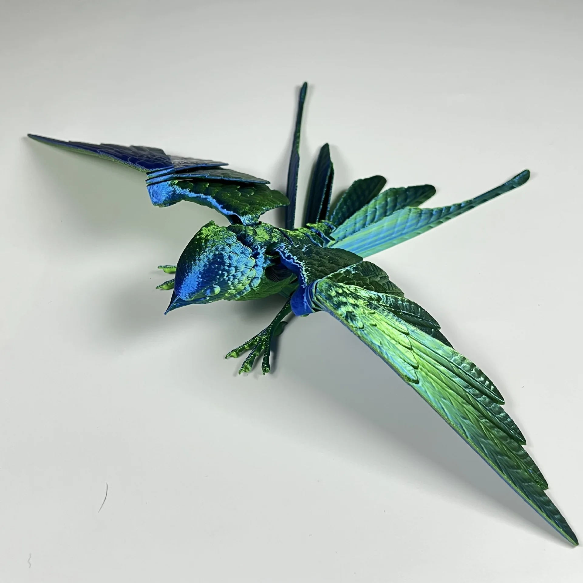 نموذج الطيور التدرج اللون المطر ابتلاع ثلاثية الأبعاد الطباعة اليد لعبة نموذج المفاصل المنقولة ديكور المنزل سطح المكتب الحرف عمل الشكل #2