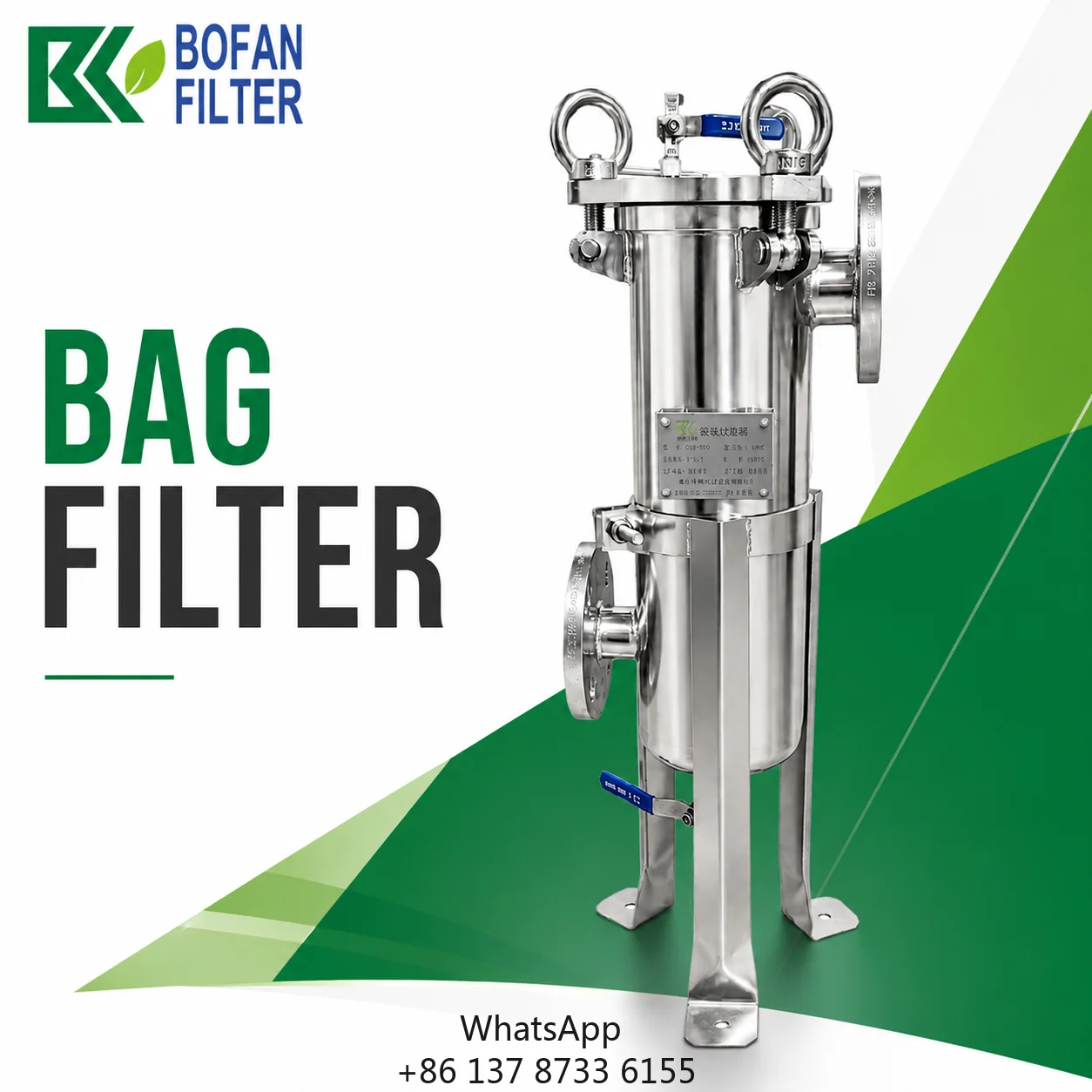 Bag Filter Housing Food Grade For Beverage And Pharmaceutical With Quick Open Design
