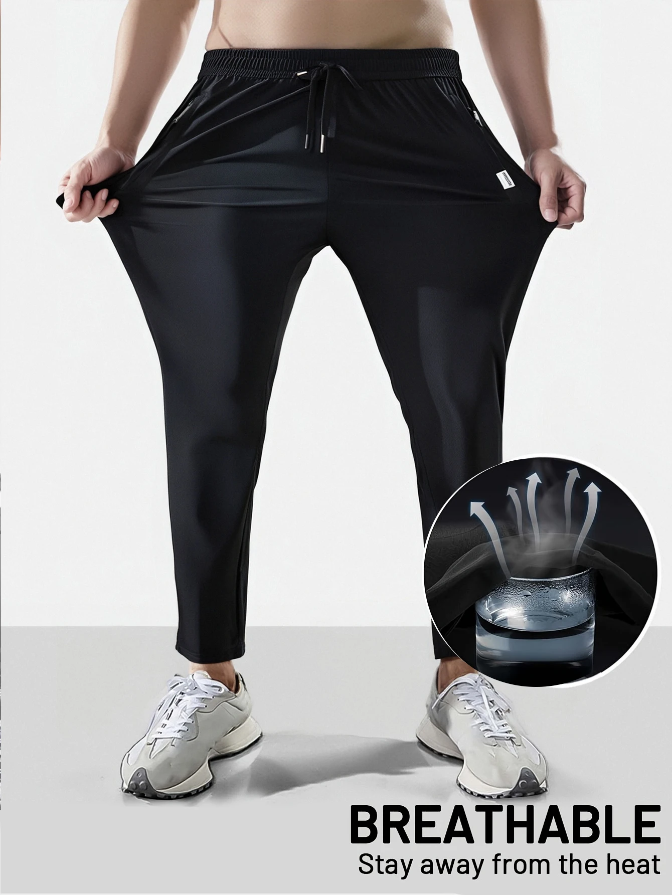 Summer Ice Silk Pants Quick-dry Casual Pants Men Big and Tall Man Clothes Plus Size Man Clothing Sale Sweatpants Baggy Joggings