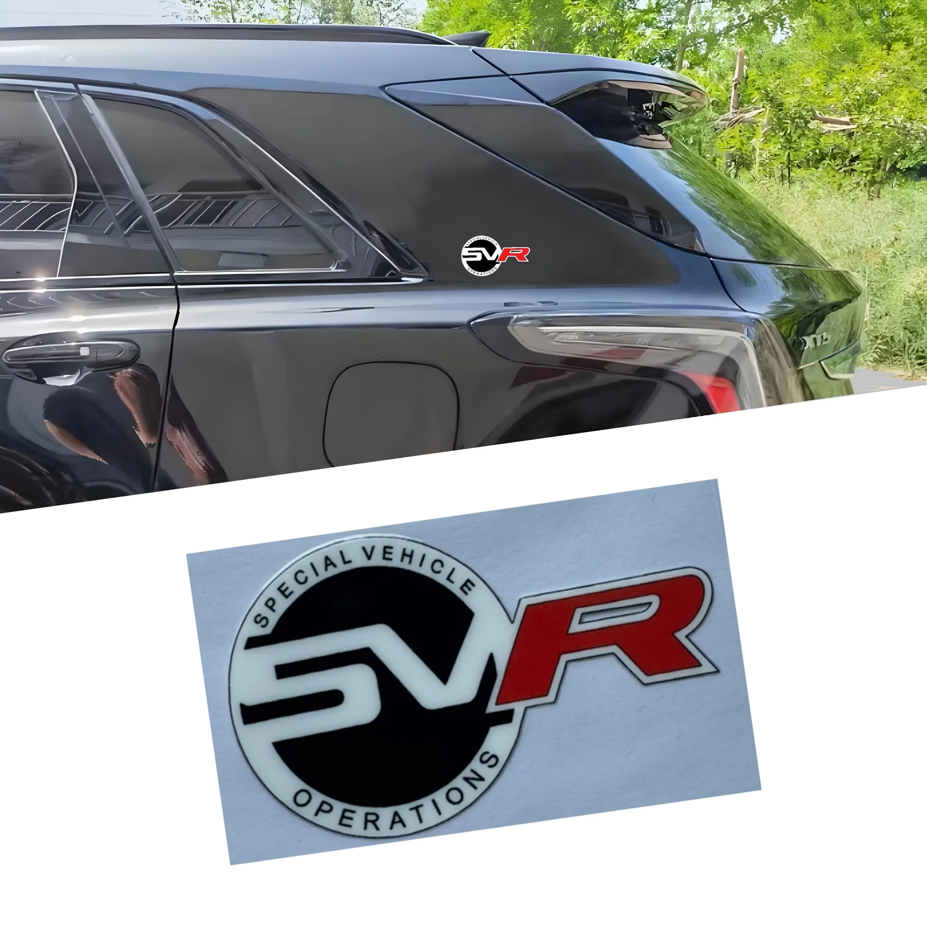 2PCS/SET SVR Special Vehicle Operations Graphic Sticker for Motorcycle Car Custom Decoration Performance Enthusiast Accessory