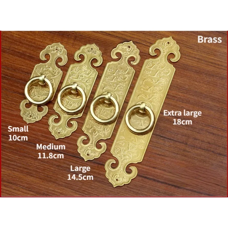 New Chinese Style Furniture Handles Vintage Bronze Ring Handles for Cabinets and Drawers Bookcase Wine Cabinet Handles