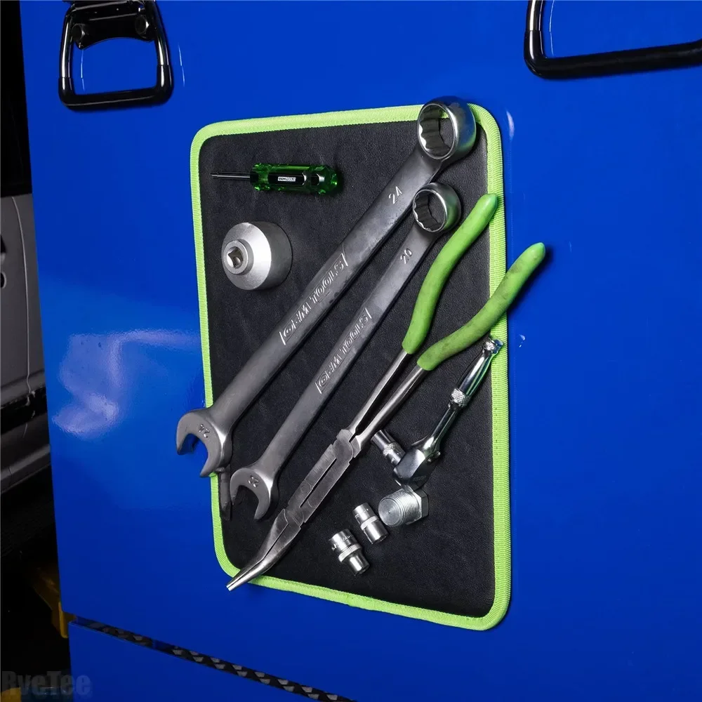 Flexible Magnetic Tool Pad Holder Mechanic Storage Trays Portable Organizer Mat for Screws Wrenches Strong Magnets Tool Parts