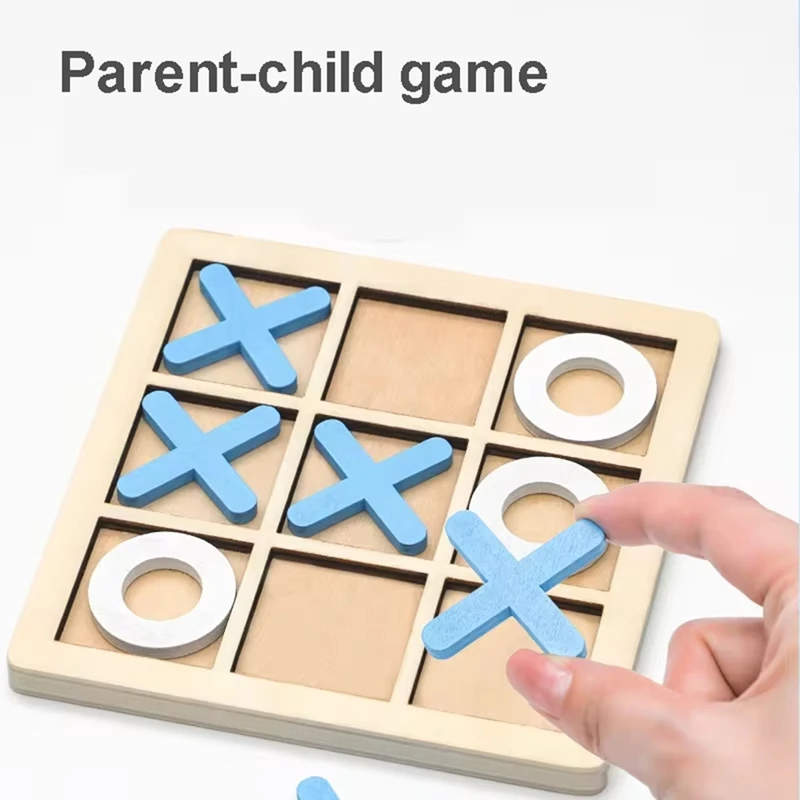 Neu-Holzbrett Tic-Tac Toe Spiel XO Tischspiel Spielzeug Klassische Familie Kinder Puzzle Spiel Lernspielzeug