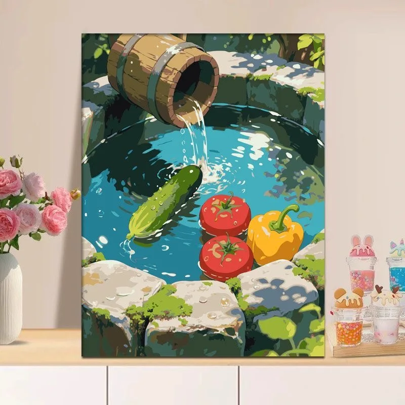 

A-0087 Large Size Handmade Oil Painting, Countryside Field Landscape, Ready to Hang