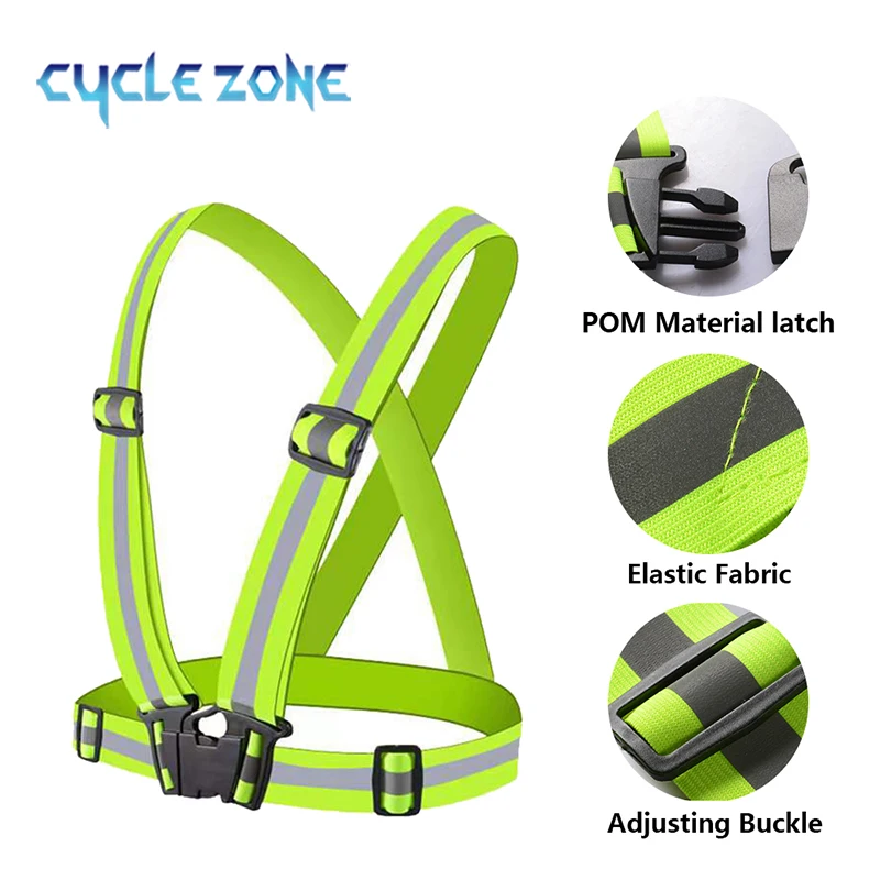 

Outdoor Reflective Straps Universal Adjustable Night Walking Highlight Cycling Reflective Vest Lightweight Bike Safety Straps