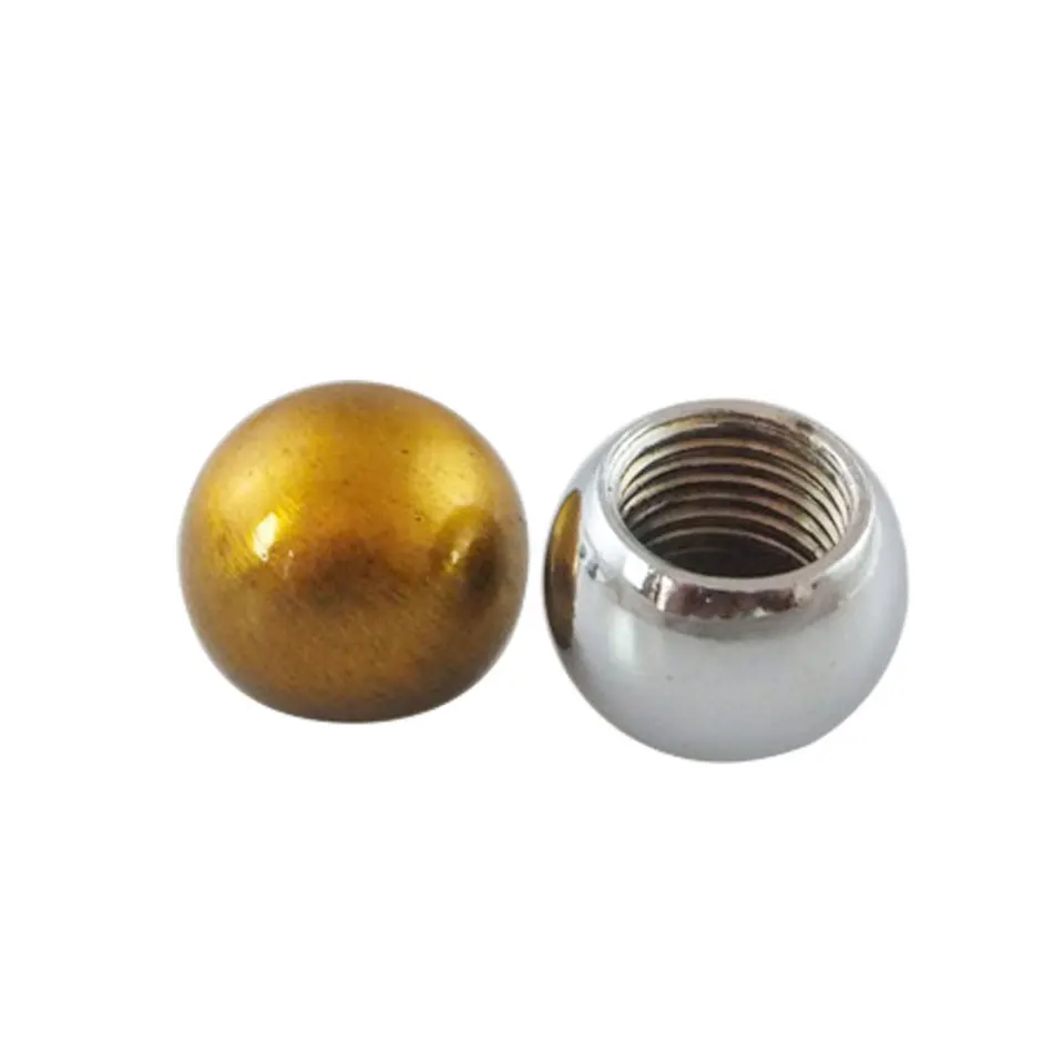 3 pezzi M10 filettatura interna dado a testa tonda 18mm argento oro nero bianco dado a sfera rotondo in metallo decorativo