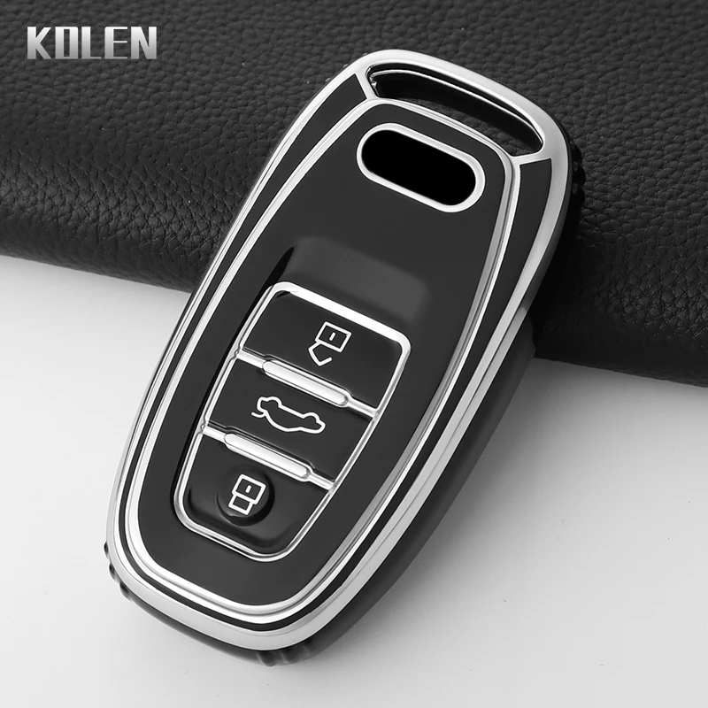 TPU Car Remote Key Case Cover Shell Fob For Audi A1 A3 8V A4 B8 B9 A5 A6 C7 A7 A8 Q3 Q5 Q7 S4 S6 S7 S8 R8 TT Accessories Keyless