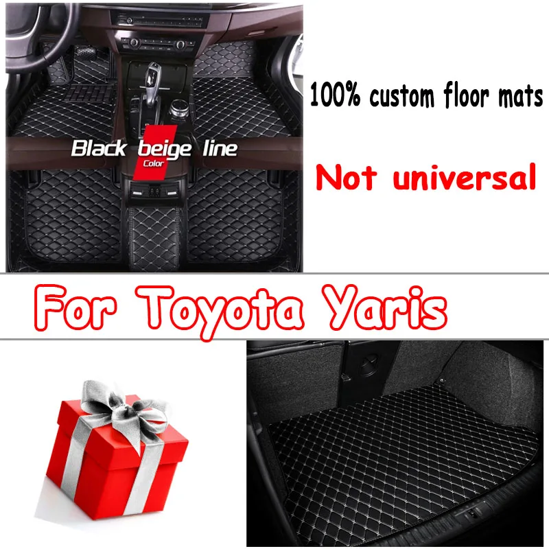 Car Floor Mats For Toyota Yaris Hybrid Mazda2 Hybrid MXPH11 2021 2022 2023 Waterproof Protective Pad Floor Cover Car Accessories