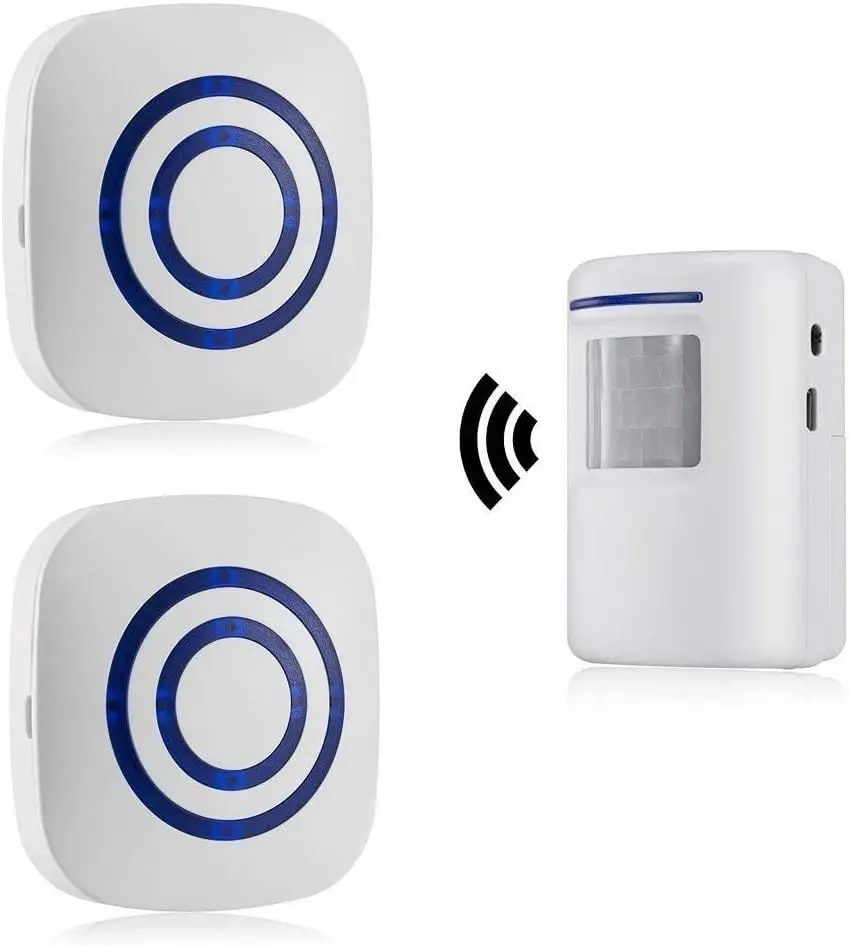 

Motion Sensor Door Chime for Business, Outdoor Doorbell Kit Wireless Driveway Alert: Infrared Motion Sensor Chime