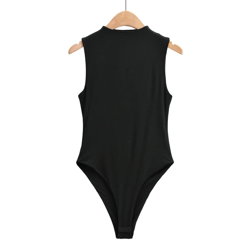 Summer outfits for women 2024 elegant bodysuit women sexy bodycon bodysuits black sleeveless one piece outfit women fashion