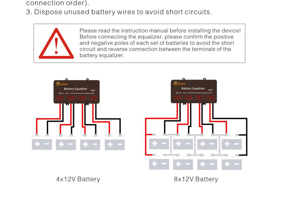 MAZAVA HC01 HC02 Battery Equalizer For 2x12V 4X12V Batteries Voltage balancer 2S 4S Active Lead Acid Battery Controller