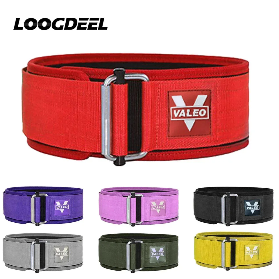 Quick Locking Weightlifting Belt Adjustable Nylon Gym Workout Belts for Men and Women Deadlifting Squatting Lifting Back Support