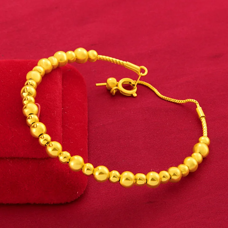 

Slim & Skin-Brightening Fashion Transfer Bead Bracelet For Women 24K Gold AU999 | Slim look, brightens skin tone