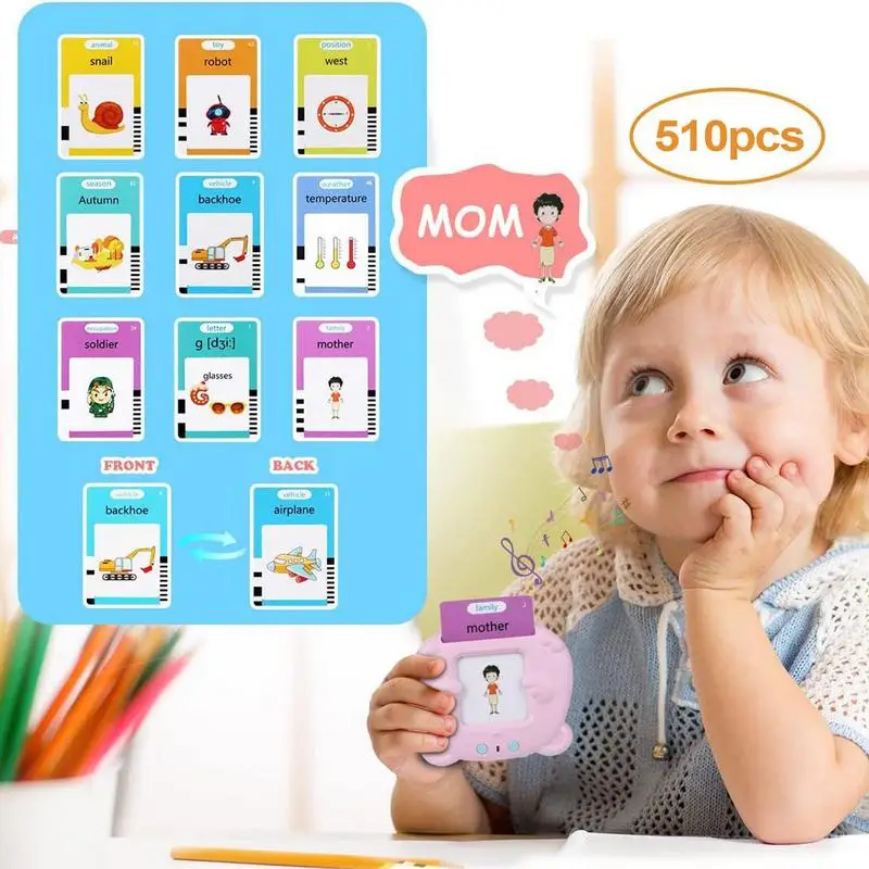 Educational Flash Cards Cartoon English Talking Flash Cards Sight Words Flash Cards Education Toys Speech Flash Cards With 255