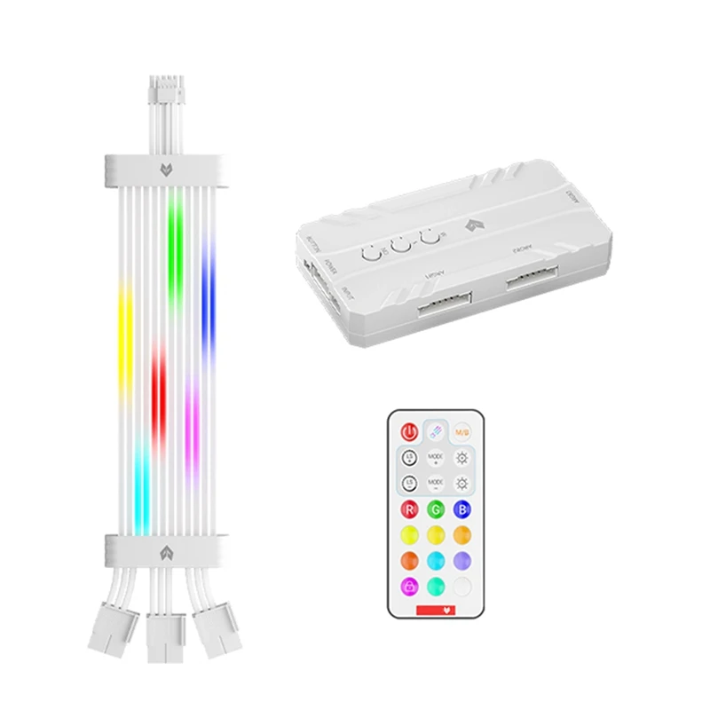 16Pin إلى 3X8pin ARGB بطاقة الرسومات كابل إمداد الطاقة RGB كابل تمديد الطاقة PSU كابل لبطاقات الرسومات 30XX 40XX