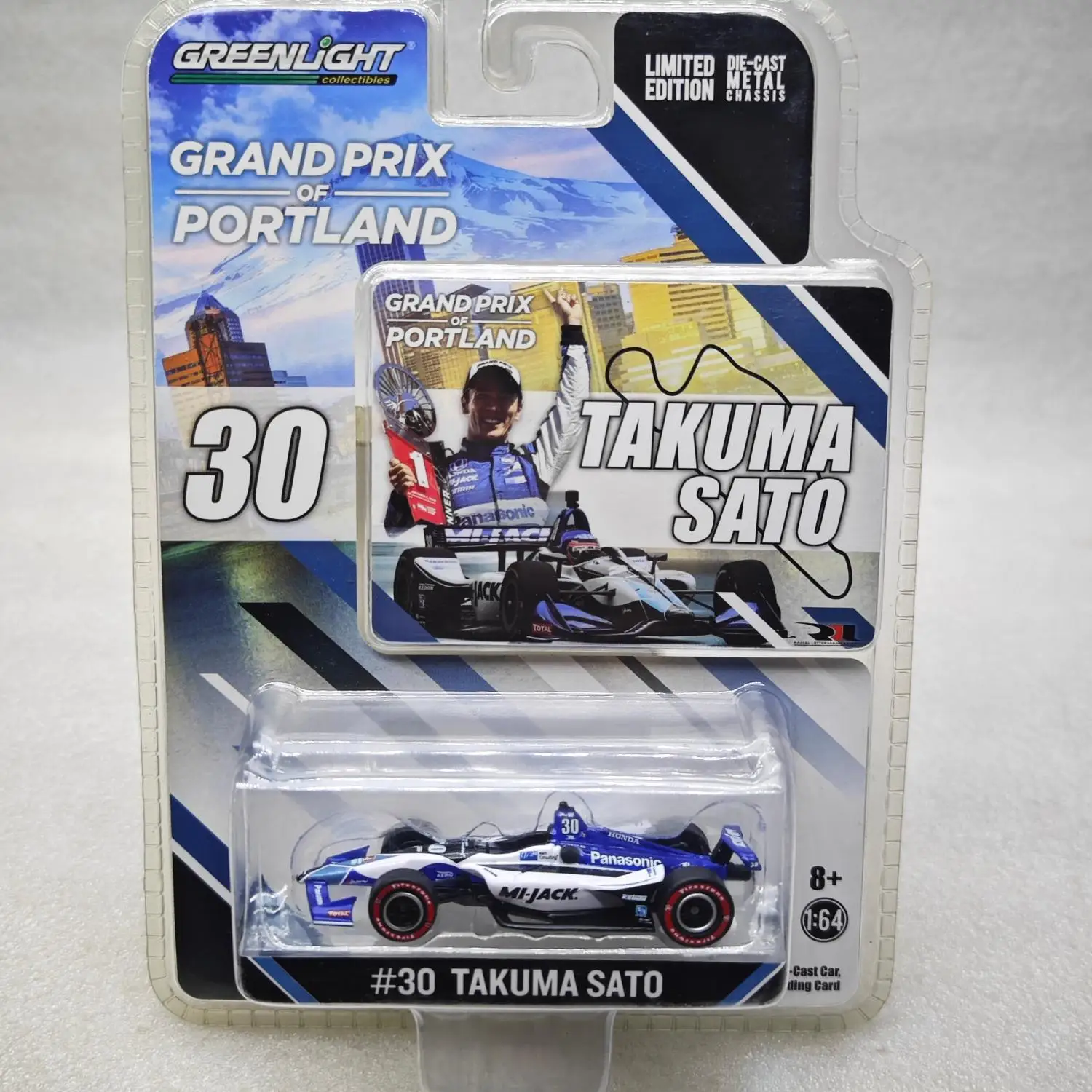 

GreenLight 1:64 2018 # Модель автомобиля Takuma Sato из сплава, коллекция имитаций, орнамент, игрушка