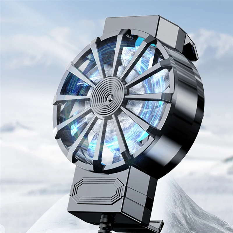 T88C X16 携帯電話ラジエーター 7 葉 45 ミリメートルファン USB 電源携帯電話空冷ラジエーター 4-6.7 インチ電話用