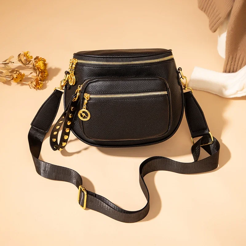 

Popular Classic Elegant Leather Women's Tote Bag Shoulder Handbag For Ladies By Famous Designer Luxury Brand