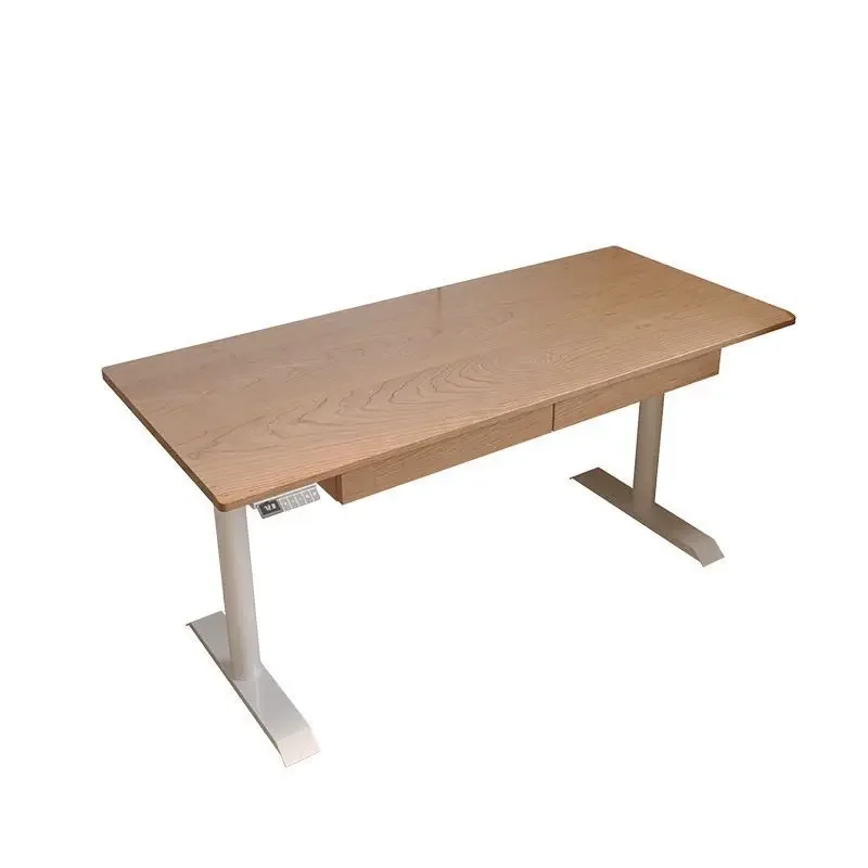 Cherry wood, solid wood, electric lifting table, work office study, e-sports children's computer desk