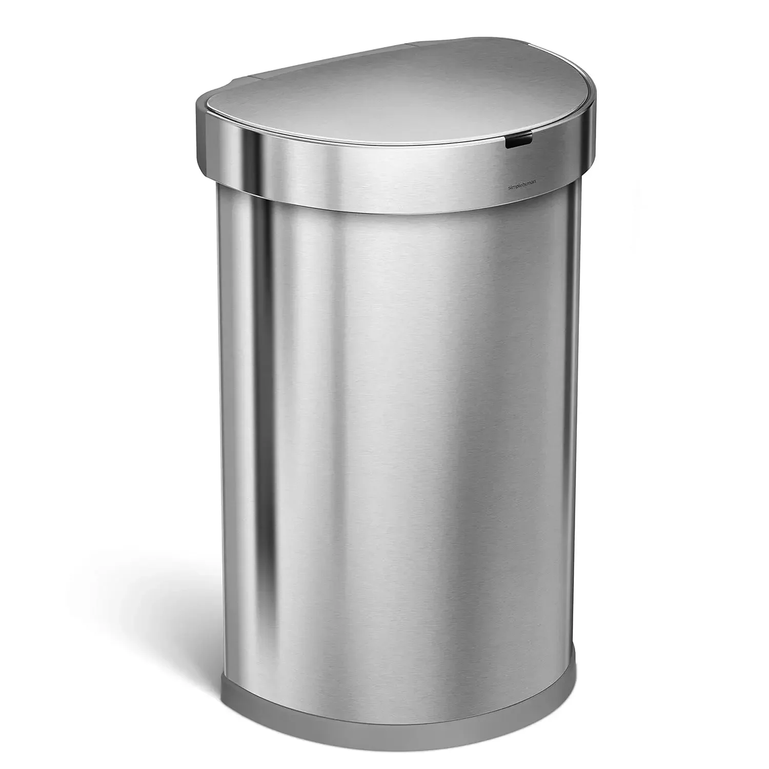 45 Liter / 12 Gallon Semi-Round Automatic Sensor Trash Can, Brushed Stainless Steel