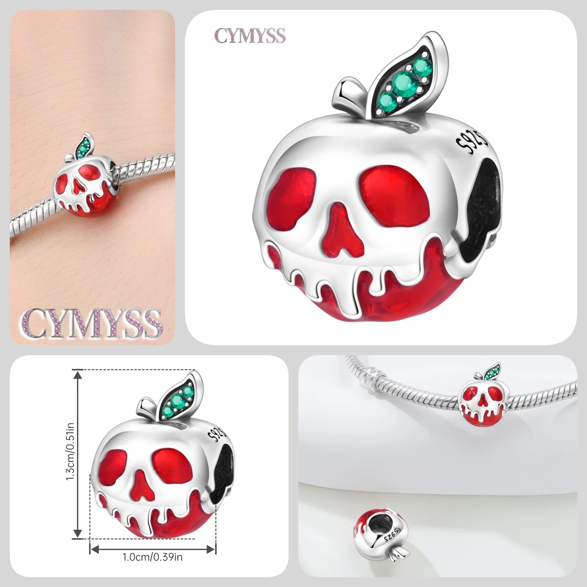 925 Sterling Silber Niedlicher Kuckucksuhr-Charm Kürbis-Perlen DIY Halloween Anhänger Schmuck Geschenke für Frauen & Mädchen Halloween-Party – Detail 8