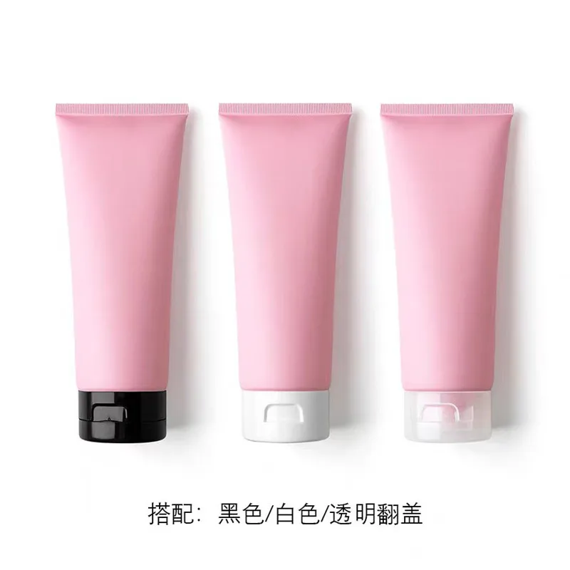 10/30/50pcs 200ml New Empty Matte Pink Soft Tube for Face Facial Cleanser /Body Lotion/Mask  Squeeze Tube Cosmetic Container