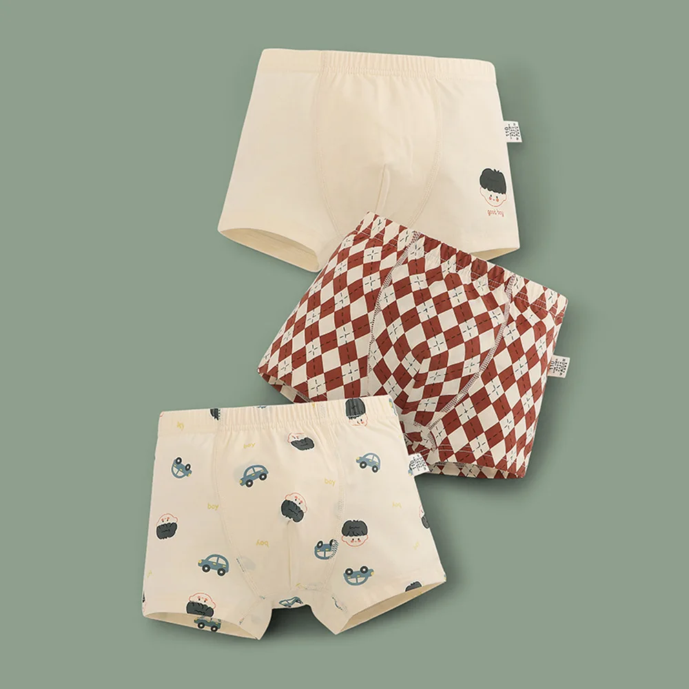 Kinder unterwäsche Flach winkel reine Baumwolle atmungsaktive koreanische Cartoon Druck Junge Dinosaurier Kinder Boxershorts