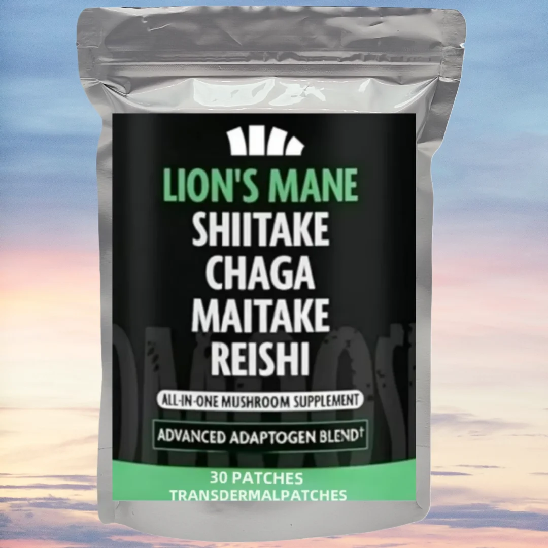

5 In 1 Mushroom Complex Transdermal Patches Lion's Mane, Chaga, Maitake, Shiitake, Reishi Focus & Memory Support 30 Patches