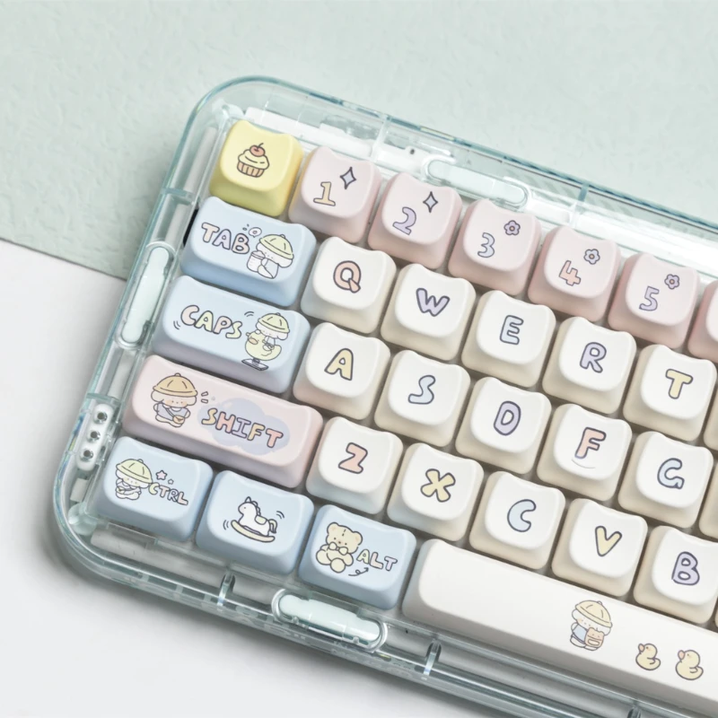 

Kindergarten Theme Keycap 136 Keys MAO Profile DYE-SUB PBT Material Cute Mechanical Keyboard Keycap Compatible