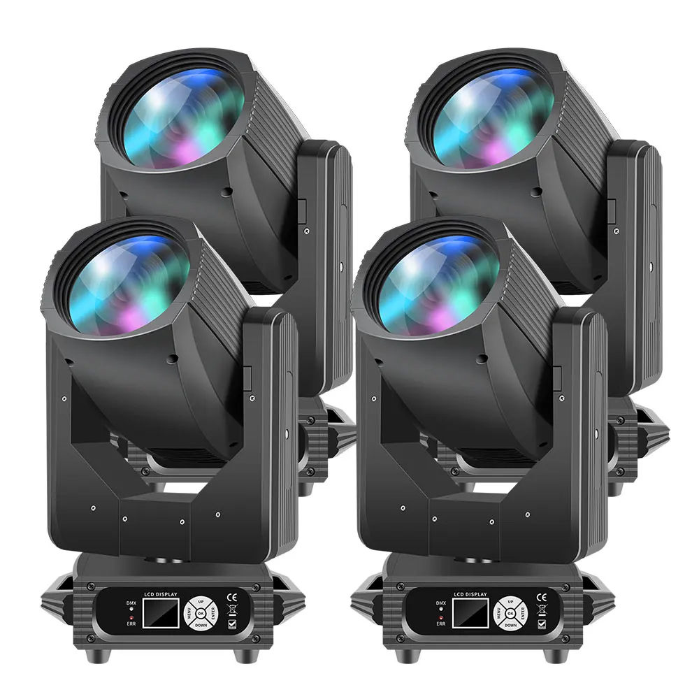 4PCS 295W Beam Moving Head Lights With DMX Control Professional Stage Lighting For Dj Disco Party Night Club Wedding