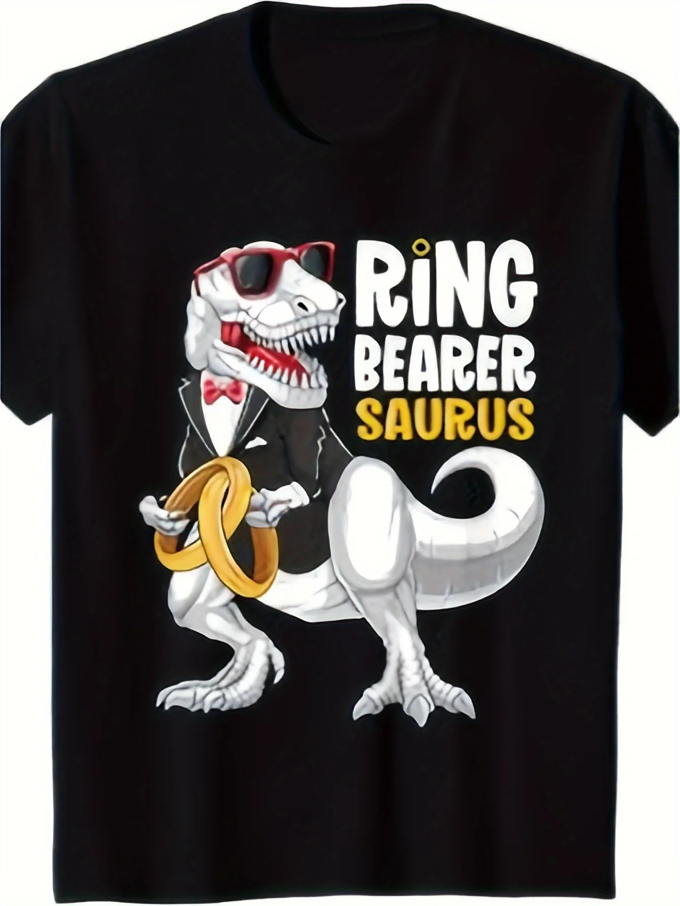T-Rex Wedding Ring Bearer Shirt for Kids - Ideal for Boys And Girls Under 12, a Great Gift for Any Occasion