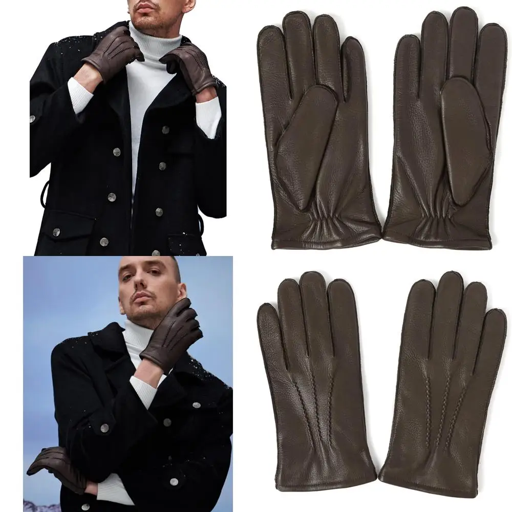 

Роскошные мужские деловые перчатки из натуральной оленьей кожи, элегантный стиль с длинным хвостовым ключом