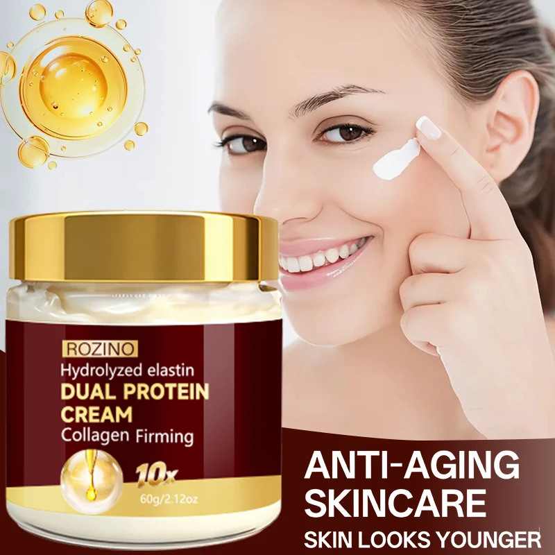 ROZINO Dual-Action Firming Face Cream has a rich and delicate cream texture that is easy to apply on the face. It can moisturize and protect the surface of facial skin, soothe dry and dehydrated skin, improve rough skin texture, and leave the skin feeling soft without being heavy. It provides a comfortable user experience and is suitable for daily facial skincare maintenance for both men and women.