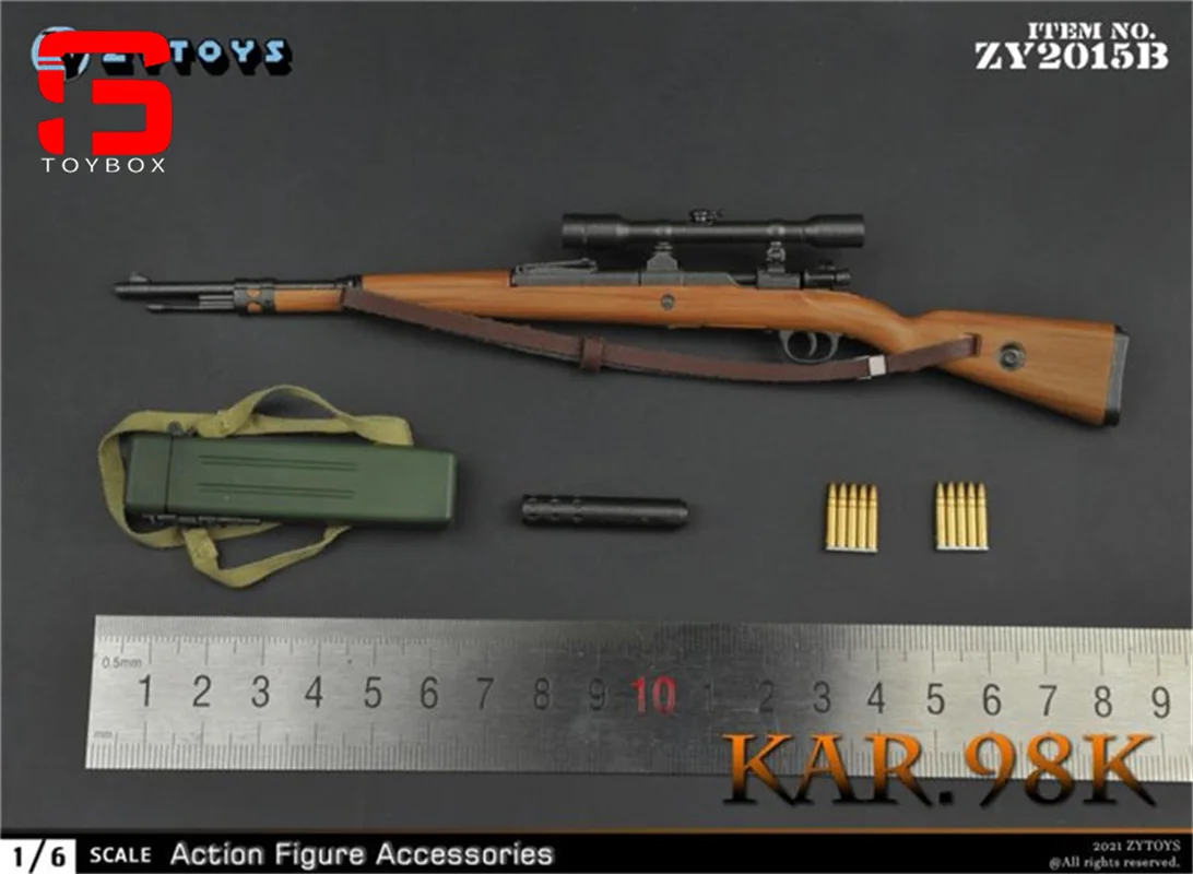 In Stock ZYTOYS ZY2015 1/6 Scale 98K Rifle Sniper Military Weapon Mini Plastic Gun Model For 12" Soldier Action Figure Body Doll