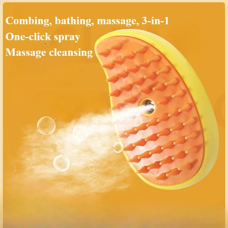 

Cat Dog Steamy Brush Steam Brush Electric Sprayer For Massage Shedding 3 in 1 Electric Sprays Massage Combs Pet Grooming tool