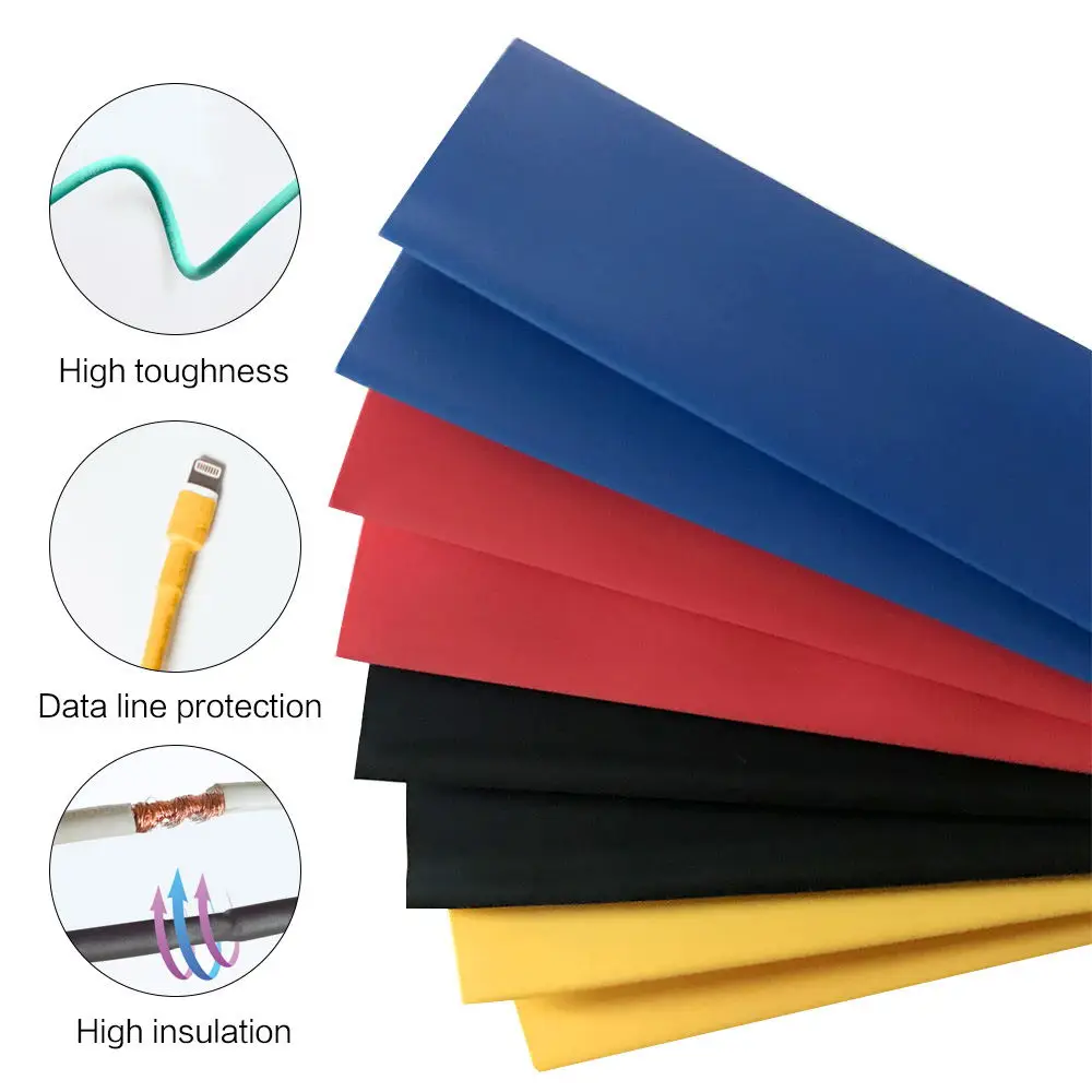 5M/ color Thermoresistant Tube heat shrink tubing kit Connect Cover Protection Cable Waterproof Shrinkable 2:1