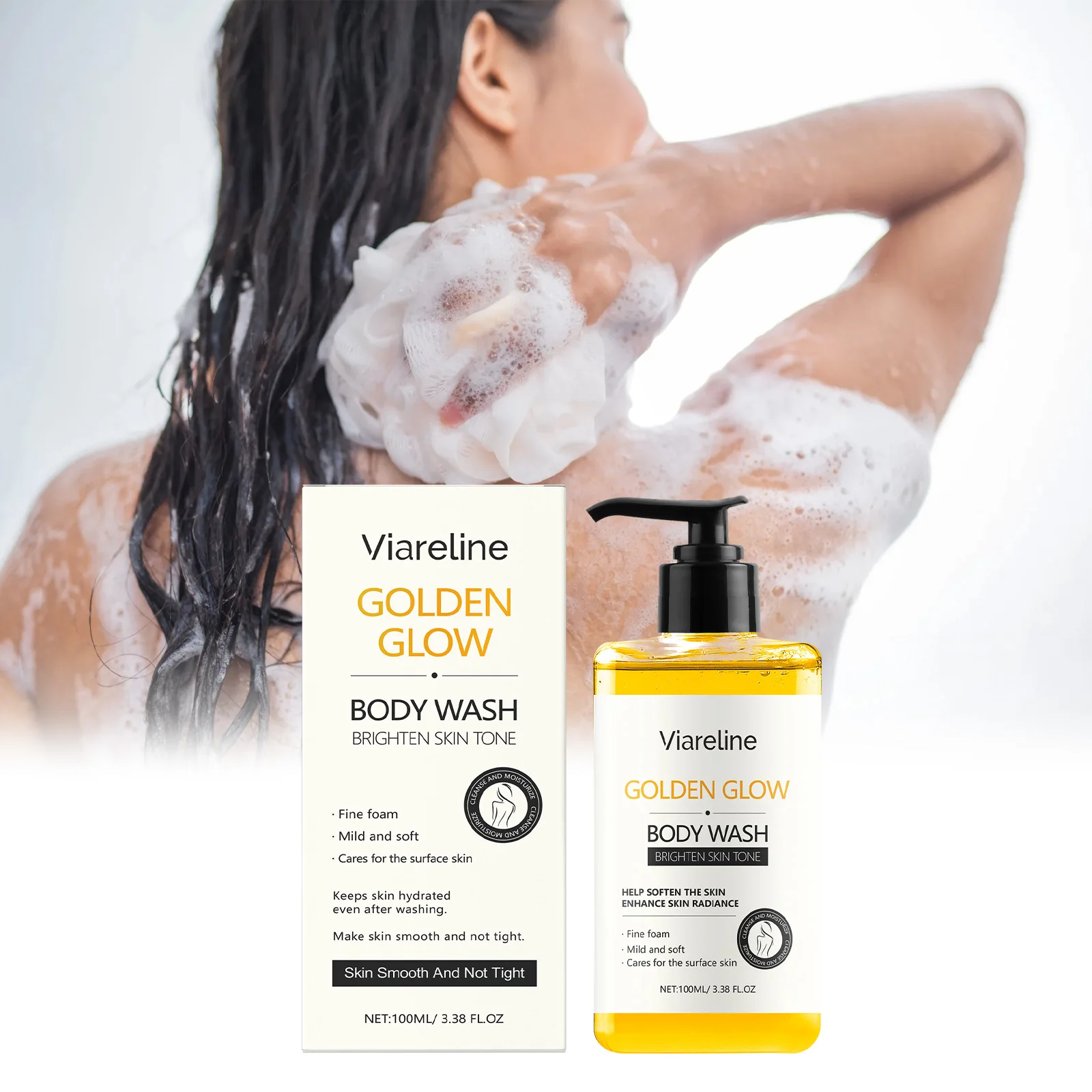 Viareline Moisturizing Body Wash Clean, Gentle, Refreshing And Comfortable Smooth Moisturizing And Nourishing Skin