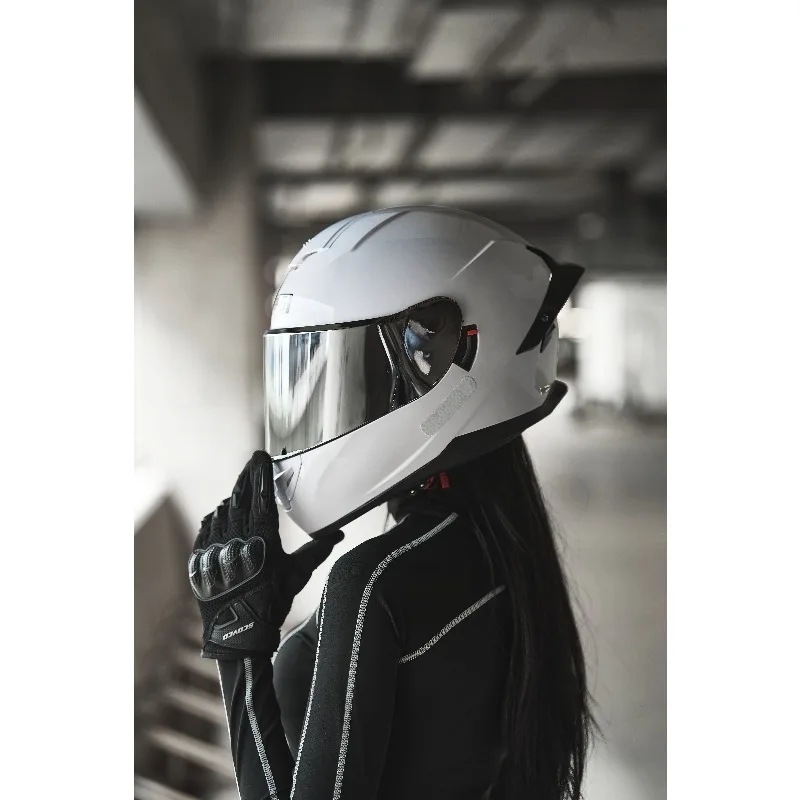 خوذة دراجة نارية كاملة الوجه م - مراجعة Dual Visor Motorcycle Racing Helmet وسعره