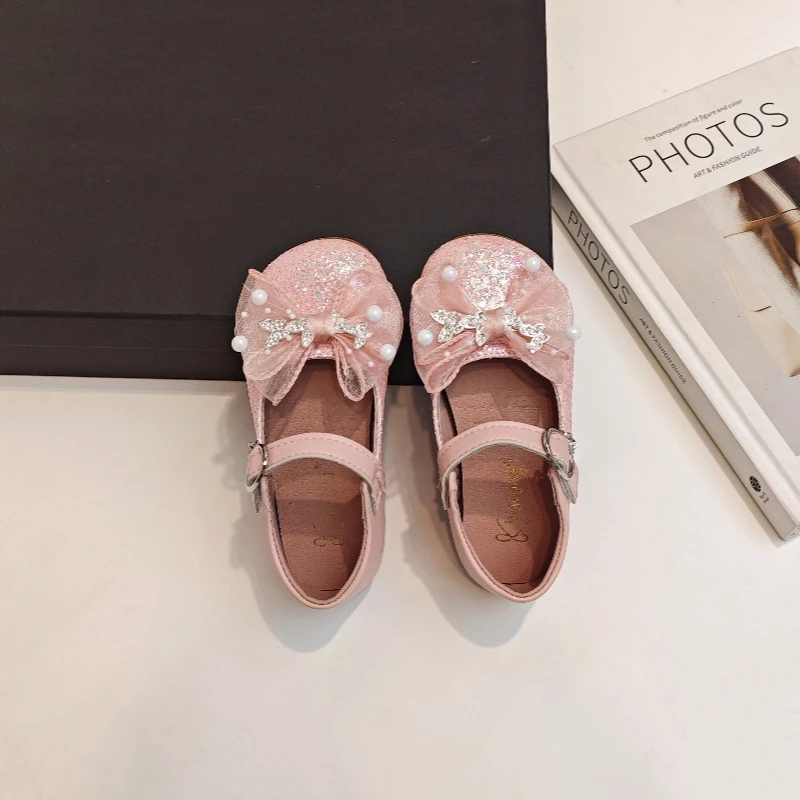 حذاء فردي بسيط وبسيط من الأسفل للفتيات لربيع وخريف موضة جديدة أحذية الأميرة الشعبية متعددة الاستخدامات للأطفال #4